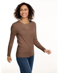Talbots - Micro Cable Sweater - Lyst