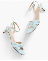 Talbots - Tallia Pleated Nappa Ankle Strap Heel Sandals - Lyst
