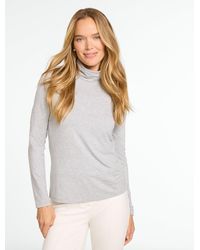 Talbots - Metallic Turtleneck Top - Lyst