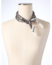 Talbots - Micro Leopard Neckerchief - Lyst