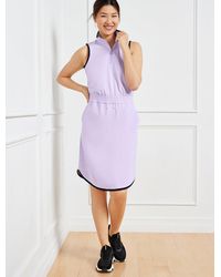 Talbots - Lightweight Woven Stretch Half-zip Dress - Lyst