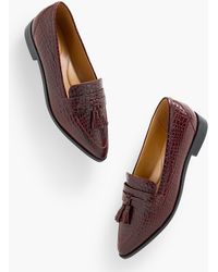 Talbots - Reece Pointed Toe Leather Loafers - Lyst