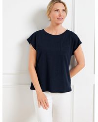 Talbots - Linen Blend Dropped Shoulder T-shirt - Lyst