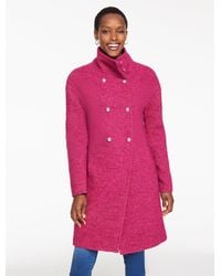 Talbots - Textured Double Breasted Coat - Lyst