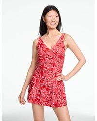 Aqua Club - Faux Wrap V-neck Tankini - Lyst