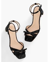 Talbots - Lily Raffia Block Heel Sandals - Lyst