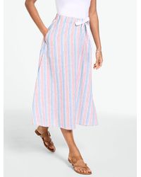 Talbots - Linen-blend Pull-on Skirt - Lyst