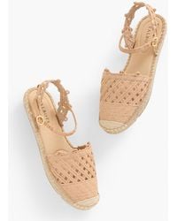 Talbots - Izzy Ankle Strap Raffia Espadrille Flats - Lyst