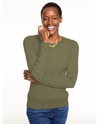 Talbots - Ribbed Pointelle Crewneck Sweater - Lyst