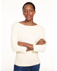 Talbots - Solid Bateau Neck T-shirt Pima Cotton - Lyst