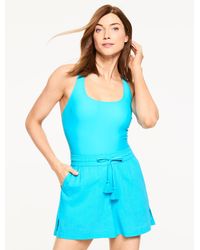 Aqua Club - Seersucker Short Cover-up - Lyst