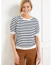 Talbots - Button Shoulder Crewneck Sweatshirt - Lyst