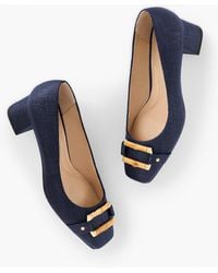 Talbots - Carlye Bamboo Block Heel Pumps - Lyst