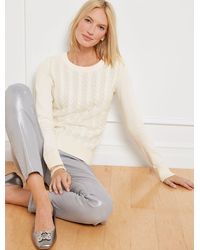 Talbots - Soft Cable Knit Crewneck Sweater - Lyst