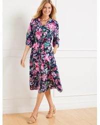 Talbots - Modern Poplin Puff Sleeve Shirtdress - Lyst