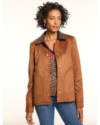 Talbots - Faux Suede Barn Jacket - Lyst