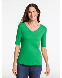 Talbots - V-neck T-shirt - Lyst