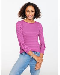 Talbots - Ribbed Crewneck T-shirt - Lyst