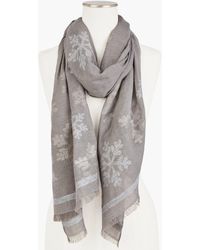 Talbots - Clipped Jacquard Snowflake Oblong Scarf - Lyst