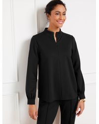 Talbots - Passport Ponte Zip Mockneck Pullover Sweater - Lyst