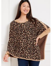 Talbots - Jacquard Leopard Poncho - Lyst
