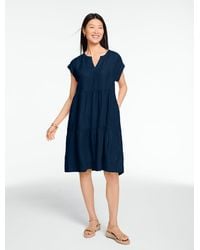 Talbots - Linen Tiered Swing Dress - Lyst
