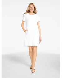 Talbots - Floral Jacquard Terry Dress - Lyst