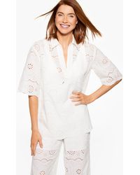 Aqua Club - Eyelet Popover Shirt Shirt Cover-up - Lyst