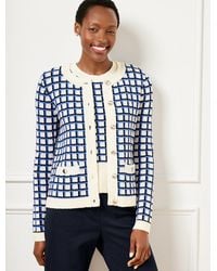 Talbots - Textured Stitch Crewneck Cardigan Sweater - Lyst