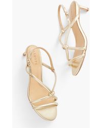 Talbots - Elena Knot Metallic Leather Sandals - Lyst