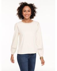 Talbots - Modern Romance Lace Trim Top - Lyst