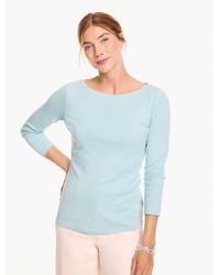 Talbots - Solid Bateau Neck T-shirt Pima Cotton - Lyst