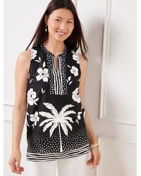 Talbots - Palm Beach Border Shell Sweater - Lyst