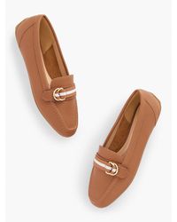 Talbots - Jessie Pebbled Leather Driving Moccasins Shoes - Lyst