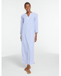 Talbots - Linen Blend Kaftan Dress - Lyst