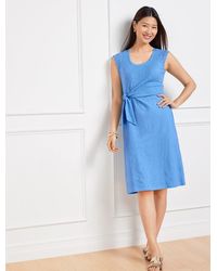 Talbots - Crochet Trim Nantucket Slub Side Tie Dress - Lyst