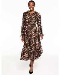 Talbots - Fit & Flare Midi Dress - Lyst