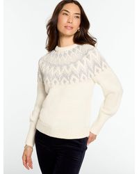 Talbots - Sparkling Fair Isle Crewneck Sweater - Lyst
