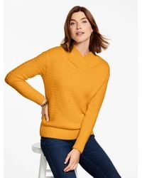 Talbots - Textured V-neck Pullover Sweater - Lyst