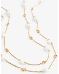 Talbots - Float On Air Long Pearl Necklace - Lyst
