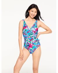 Aqua Club - Faux Wrap One-piece Swimsuit - Lyst