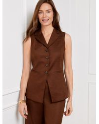 Talbots - Linen Blend Vest - Lyst