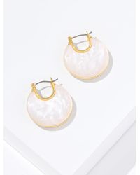 Talbots - Polished Shell Hoop Earrings - Lyst
