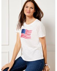 Talbots - Painted Flag Crewneck T-shirt - Lyst