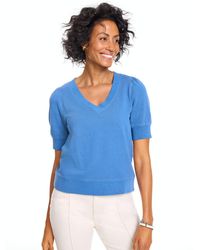 Talbots - Short Sleeve V-neck Sweatshirt - Lyst
