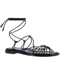 Tamara Mellon Fauna Flat Gladiator Sandals - Black