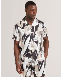 Ted Baker - Thorgan Botanical Print Short Sleeve Resort Shirt - Lyst