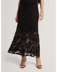 Ted Baker - Aphria Crochet Lace Flared Midi Skirt - Lyst