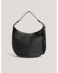 Ted Baker - Ammilia Bar Detail Slouchy Leather Hobo Bag - Lyst