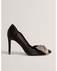 Ted Baker - Criisti Rhinestone Bow Satin Court Heels - Lyst